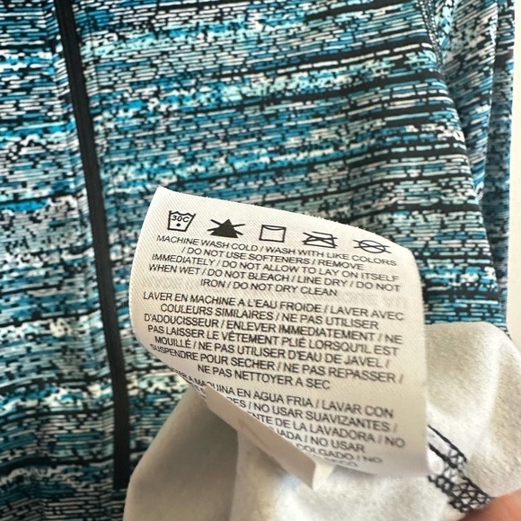 Nike Pro Dri-fit Athletic Top 1/2 Zip Striped Printed Pullover Blue Size Medium - Picture 10 of 12